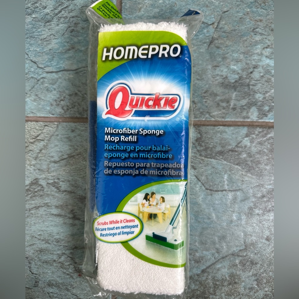 Quickie Clean Microfiber Sponge Mop Refill # 045  Type S New